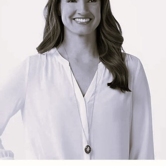 Judith Ripka Sterling Necklace Purple Guilloche Enamel Star Locket 36" Chain - Picture 5 of 5